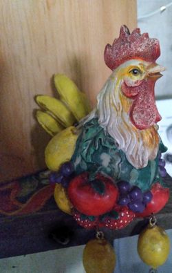 Vintage  Shelf  Rooster 11"