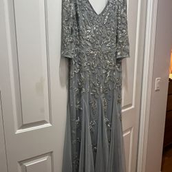 Beaded Powder blue;  Size 12 Elegant Dress