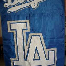 Dodgers Flag And Stuffed Plush