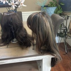 Two Brown Wigs 