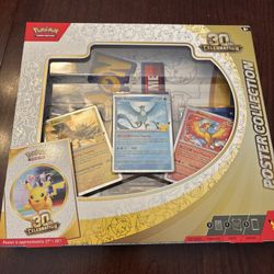 Pokémon TCG: 30th Anniversary Celebration Poster Collection Box New Celebration
