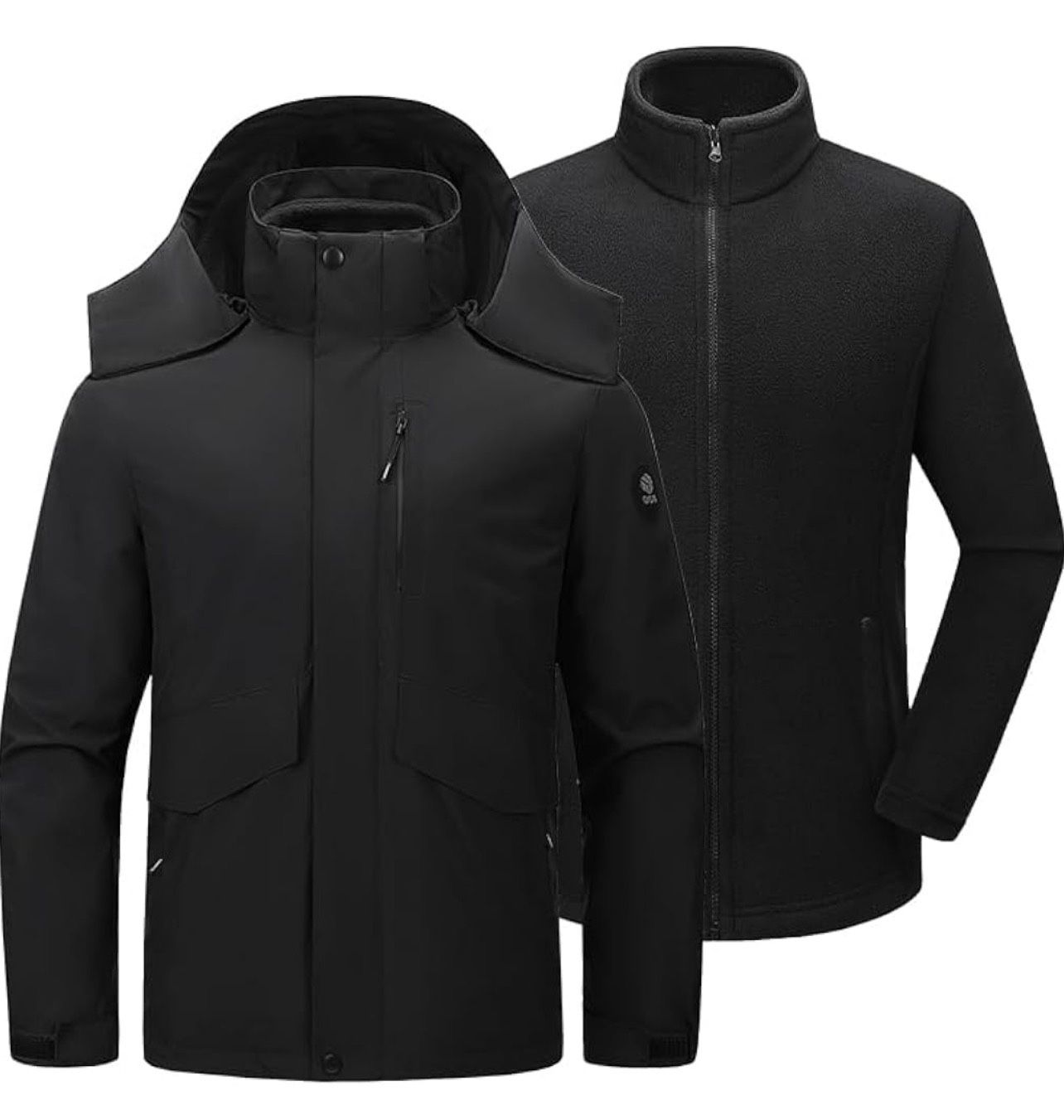 L size Men's Winter Coat Windproof Ski Jacket Waterproof Thickened Parker Coat Rain Jacket Warm Clothing