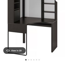 IKEA MICKE Corner workstation, black-brown, Excellent Condition