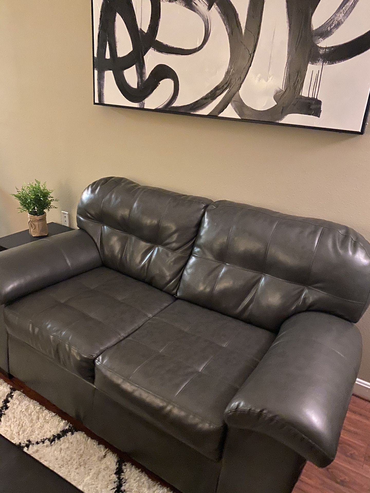 Love seat leather Couch