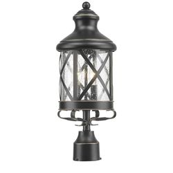 Farmhouse Lamp Post Lights, Outdoor Post Light Fixture, 19.25 Inch Height Vintage Exterior Pillar Lantern, Pole Lantern Lighting for for Gardens, Yard