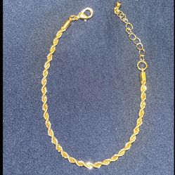 Xmas Sale! $50 Tennis Bracelet 18k Gold Plated