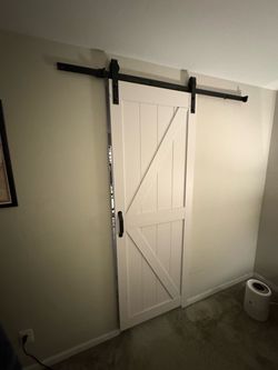 White barn door