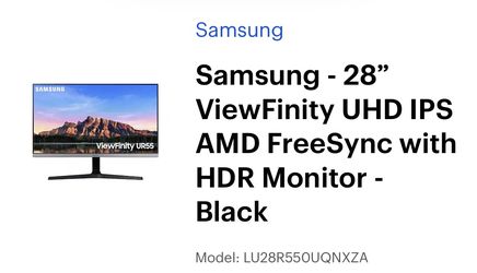Samsung 4K HDR 28” Monitor