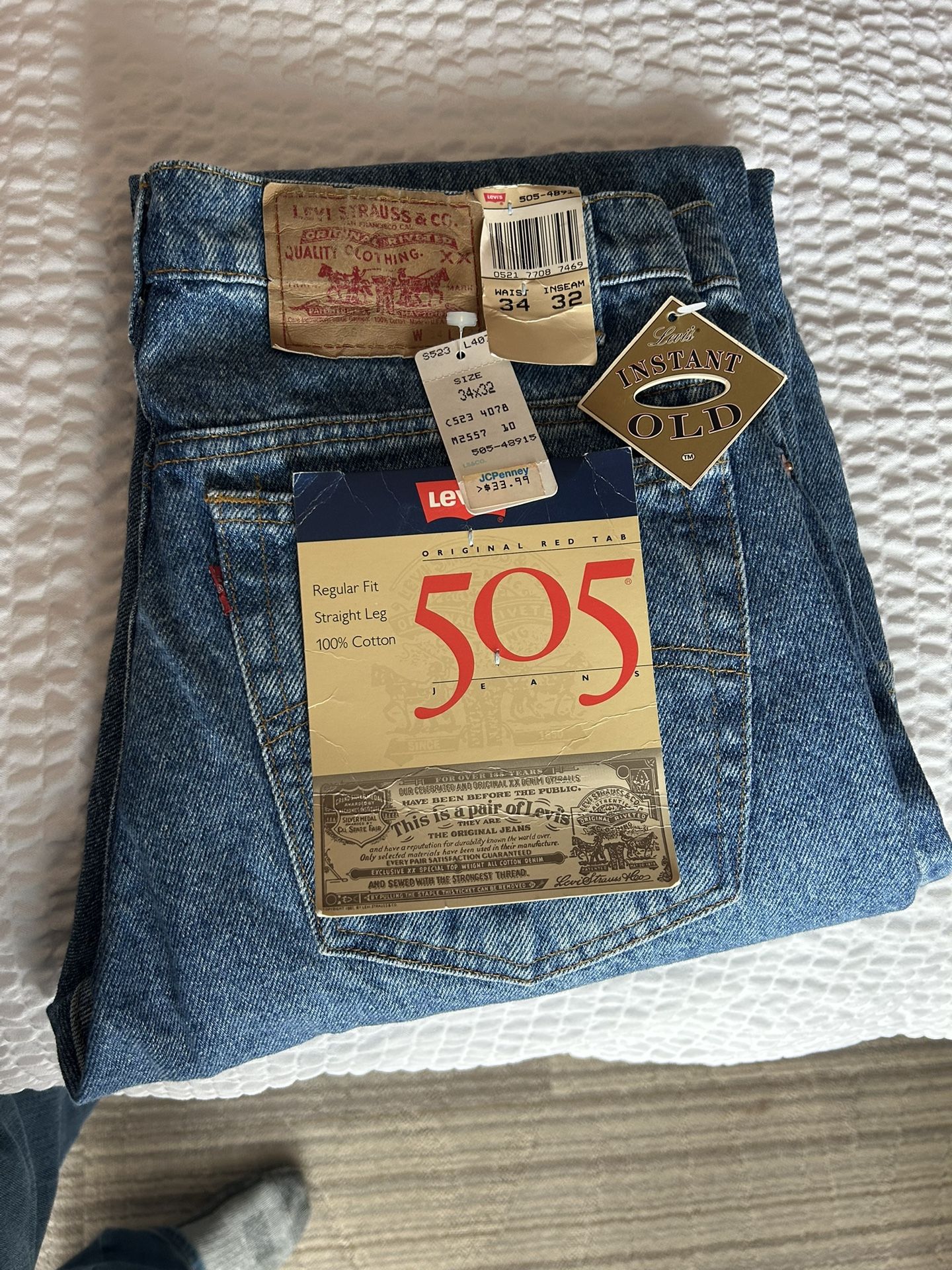 Vintage Levi’s 505 34x32 Dead Stock Made In USA