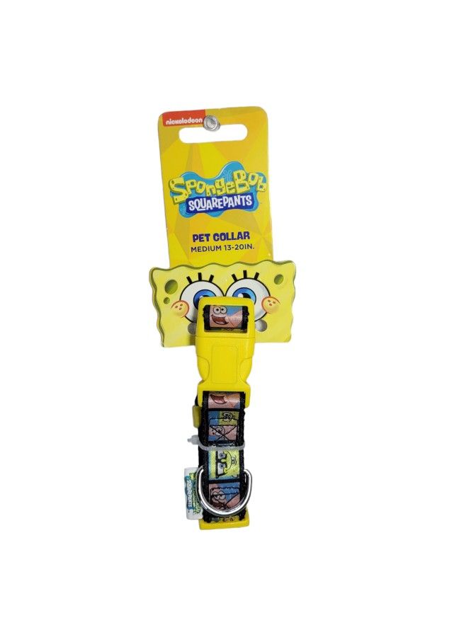 SpongeBob Squarepants Dog Collar Size Medium Adjustable Nickelodeon - New 