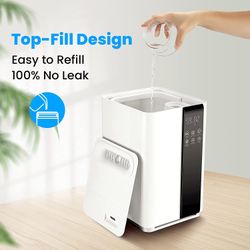 Humidifiers for Bedroom Large Room, 5L Cool and Warm Mist Top Fill Humidifier with 3 Speed Humidistat,Auto Shut-Off, for Baby Kids at Home Yoga, Lasts