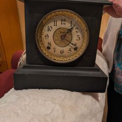 Antique 1885 Mantle Clock. E. Ingraham Wizard Clock.  Great Condition Visually. 