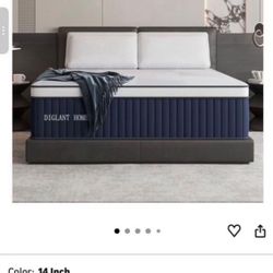 Full Mattress, 14Inch Medium Plush Euro Top Memory Foam Hybrid Mattress, Edge Support & Pressure Relief Individual Pocket Springs Full Size Mattresses