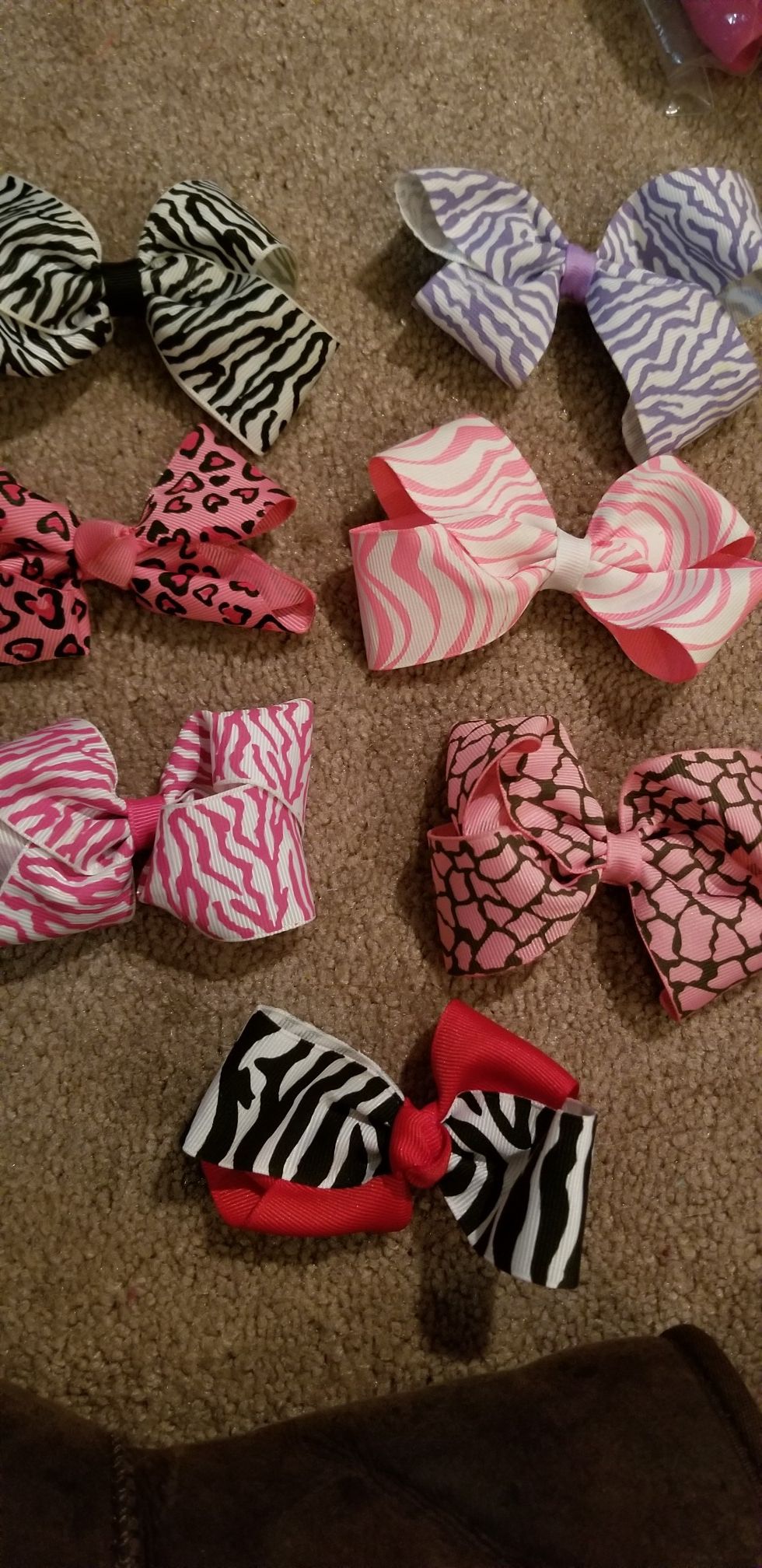 7 hairbow clips