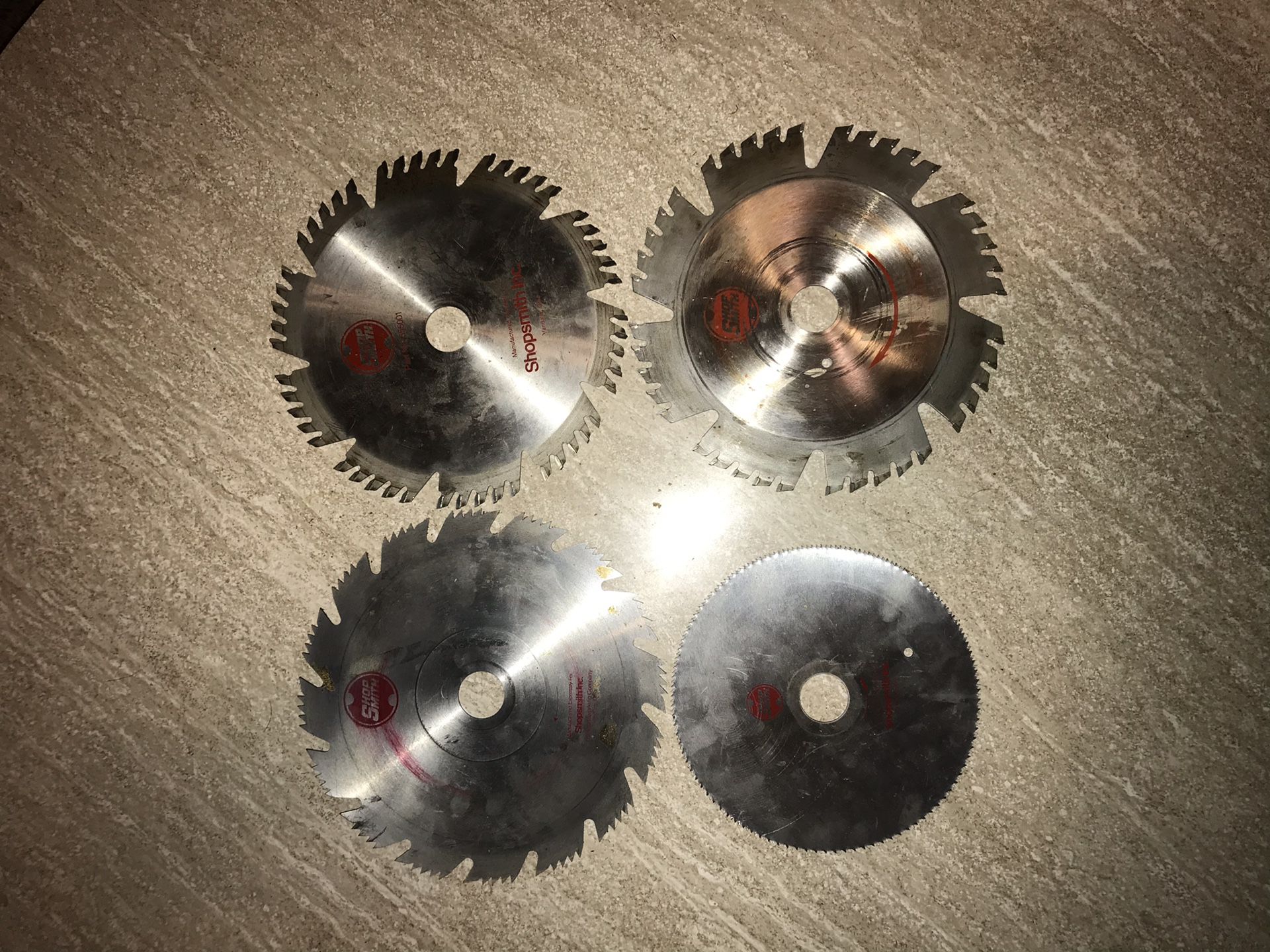 Lot of 4 Shopsmith table saw blades