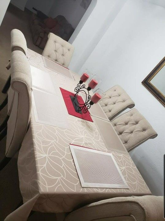 Sturdy Heavy Wooden Table And Chairs