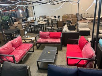 Moving Sale!! Only $395 assembled 4pcs outdoor aluminum set in Red