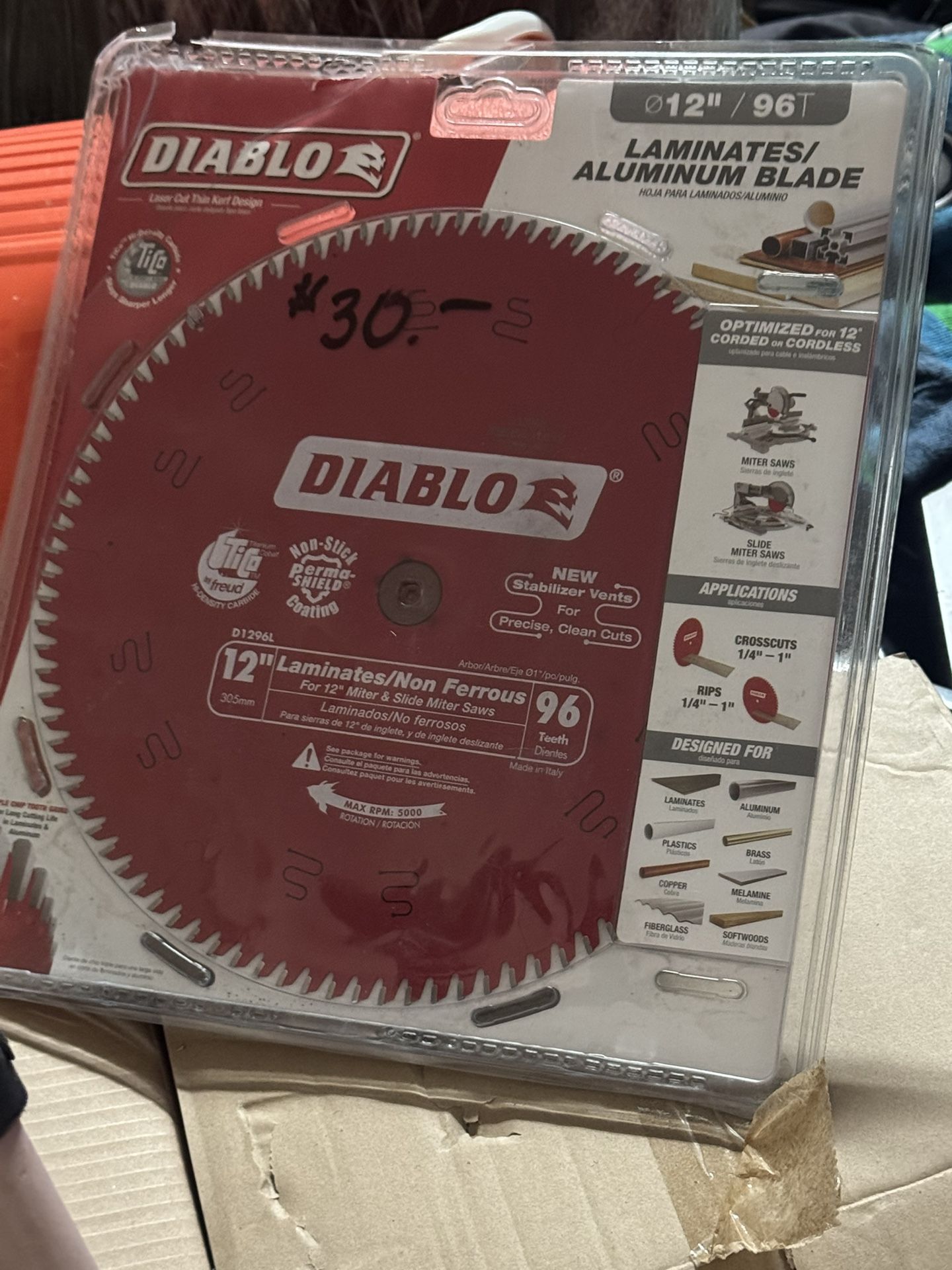 12 Inch Diablo Wood Cutting Blade 
