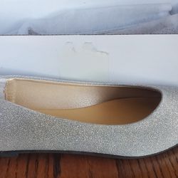Silver Glitter Women's 9.5 Flats