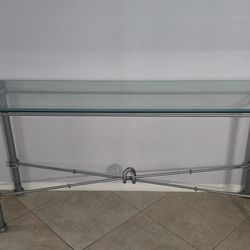 Glass Entryway Console Table 