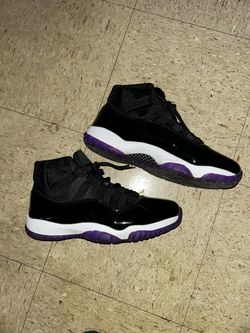 Air Jordan 11 Black Purple Sneakers