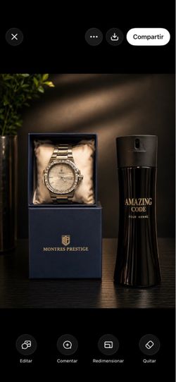 Montres Prestige Original Watch for Men with Amazing Code Perfume Gift Set