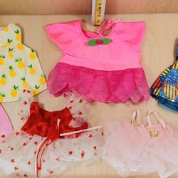 Teddy Bear Doll Clothing Lot