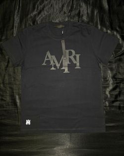AMIRI Black Staggered T-Shirt, Black, Size S, M, L & XL