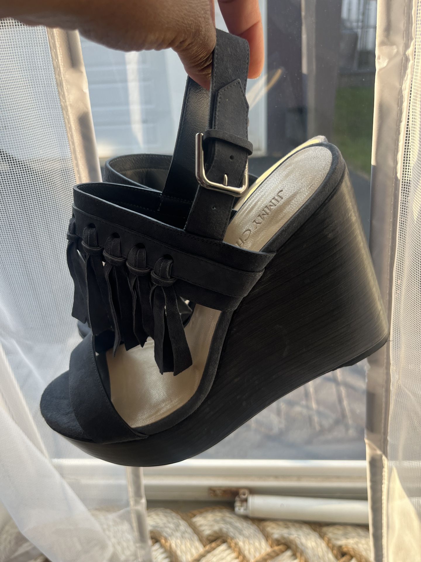 Jimmy Choo Suede wedge sandals 42