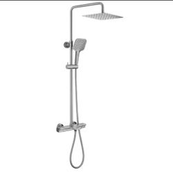 Himark Dinar Dual Shower Heads with Handheld Shower in Chrome=E1-557