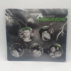 Disney Store /  FRANKENWEENIE  / Character Button Pin / TIM BURTON SPARKY