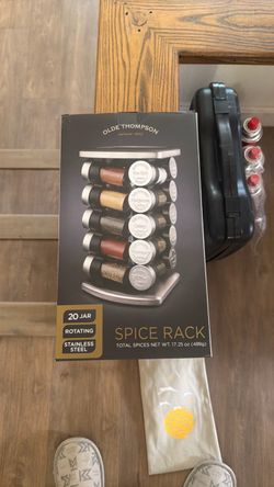 New Olde Thompson 20-Jar Rotating Stainless Steel Spice Rack