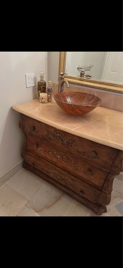 Fancy hand painted vanity