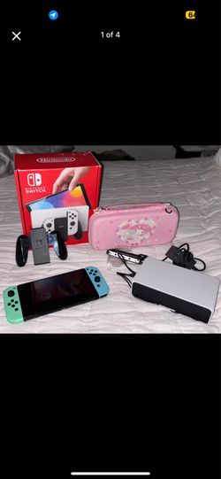 Nintendo Switch OLED Bundle - Like New + 256GB SD Card & Case