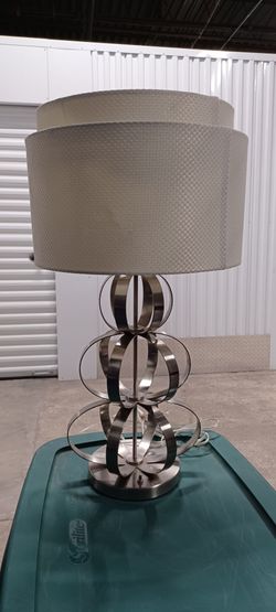 Modern Table Lamp with Brushed Nickel Base