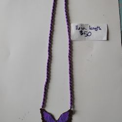Beaded Butterfly Necklace 