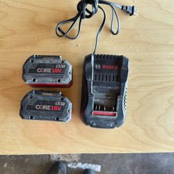 Bosch 18v 8Ah Batteries And Charger