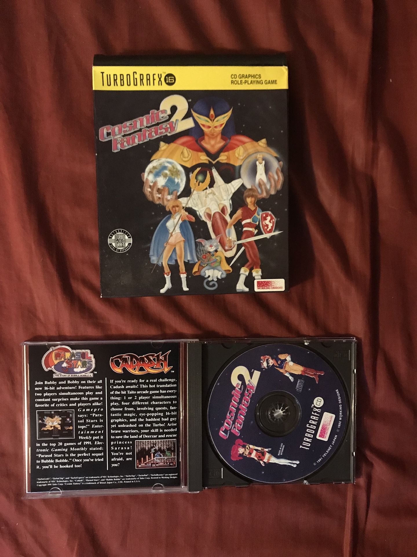 Cosmic Fantasy 2 (TurboGrafx-CD, 1992) - Complete In Box - Works Great - RARE