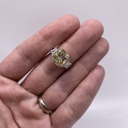 Champagne Diamond Ring (5.20 C.t) Certified!