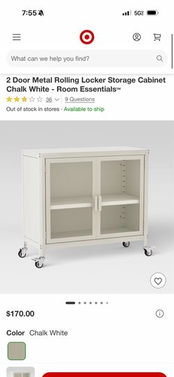 2 Door Rolling Metal Cabinet