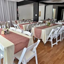 Renta De Manteles Con Runners Para Mesa Rectangular Y Redondas 