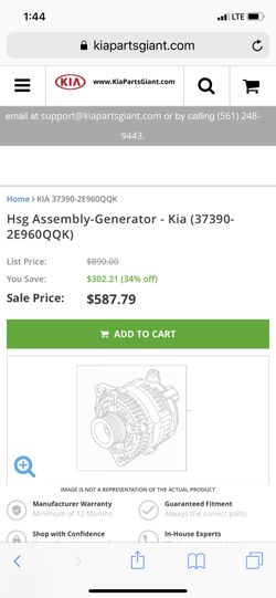 Generator for Kia OEM hybrid