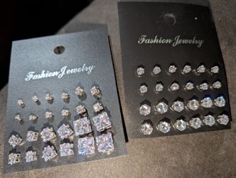 Faux Diamond Stud Earrings