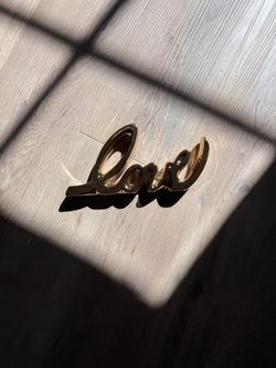 Gold Metal ‘Love’ Home Decor Piece – Modern Decorative Accent