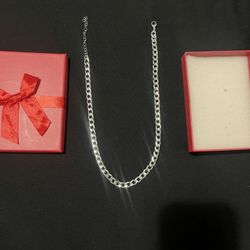 Silver Necklace 19in