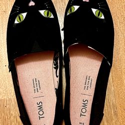 TOMS Black Cat Ballet Flats