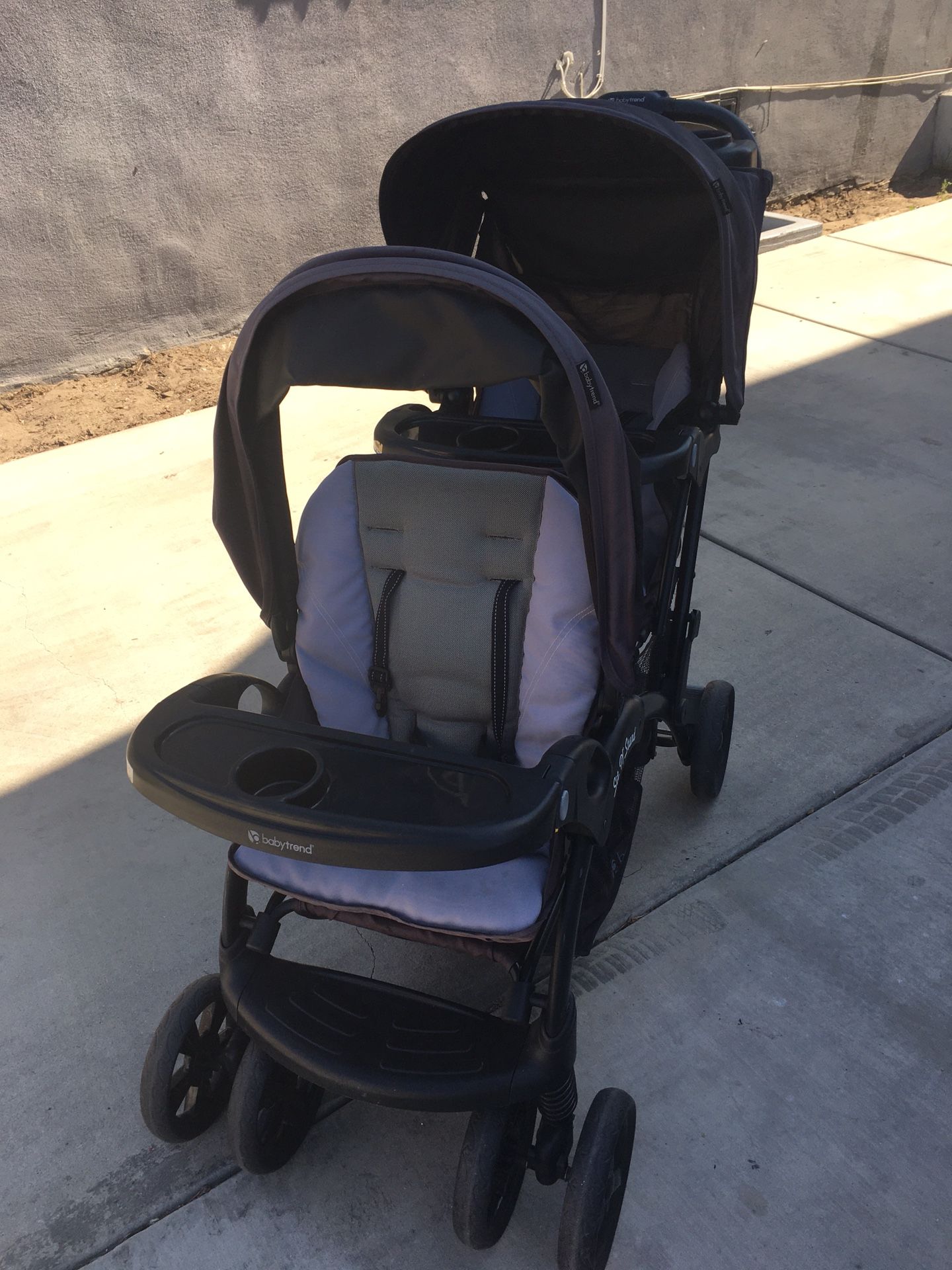 Double baby stroller