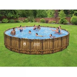 USED . COLEMAN® POWER STEEL™ 22' X 52" ABOVE GROUND POOL SET