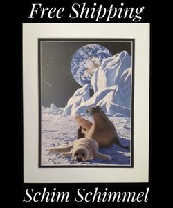 Schim Schimmel, 11" x 14" Fine Art Print. Mounted on Acid Free Foam Core. Double Matted on Acid Free Matt Board