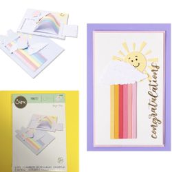 Amazing Sizzix 13pc Rainbow Slider Card